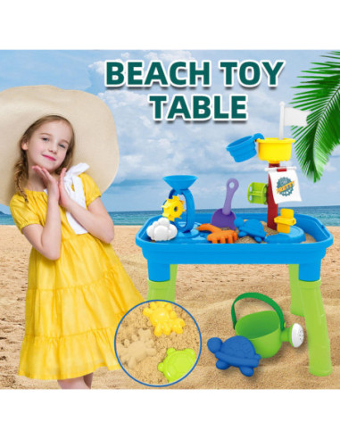 WOOPIE Stolik Wodny 2w1 Piaskownica Statek Piracki 6 akc.