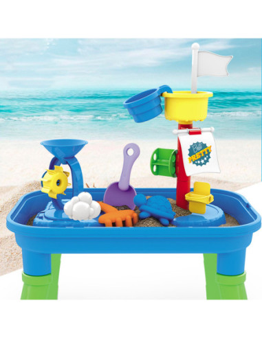 WOOPIE Stolik Wodny 2w1 Piaskownica Statek Piracki 6 akc.