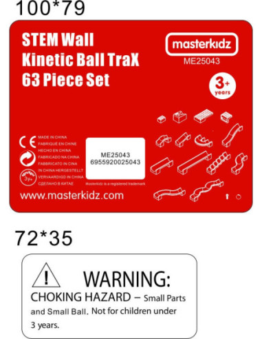 MASTERKIDZ Zestaw Konstrukcyjny Tor dla Piłek do Tablica STEM 63 el.