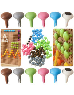 MASTERKIDZ Kolorowe Kołeczki Jumbo do Tablicy STEM 64 Szt. - 6 Kolorów