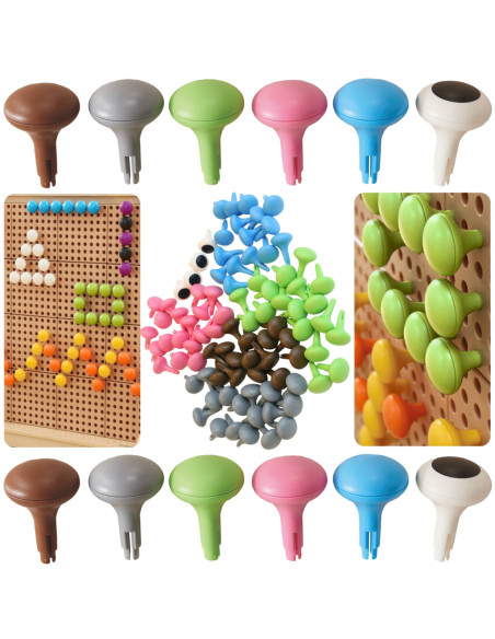 MASTERKIDZ Kolorowe Kołeczki Jumbo do Tablicy STEM 64 Szt. - 6 Kolorów