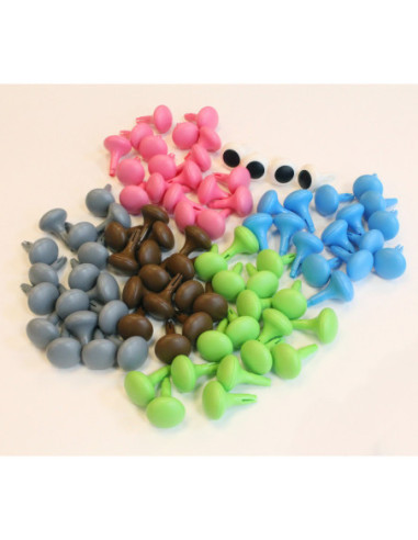 MASTERKIDZ Kolorowe Kołeczki Jumbo do Tablicy STEM 64 Szt. - 6 Kolorów