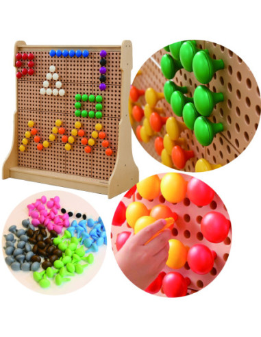 MASTERKIDZ Kolorowe Kołeczki Jumbo do Tablicy STEM 128 Szt. - 6 Kolorów