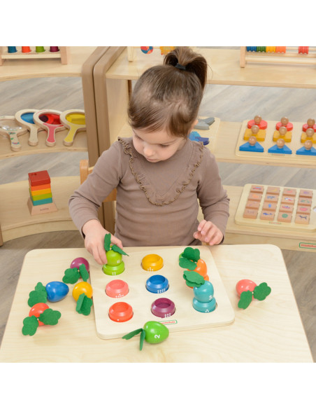 MASTERKIDZ Tablica Edukacyjna Warzywa Nauka Liczb i Kolorów Montessori