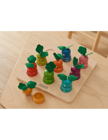 MASTERKIDZ Tablica Edukacyjna Warzywa Nauka Liczb i Kolorów Montessori