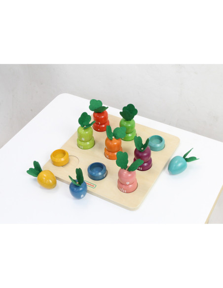 MASTERKIDZ Tablica Edukacyjna Warzywa Nauka Liczb i Kolorów Montessori