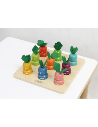 MASTERKIDZ Tablica Edukacyjna Warzywa Nauka Liczb i Kolorów Montessori