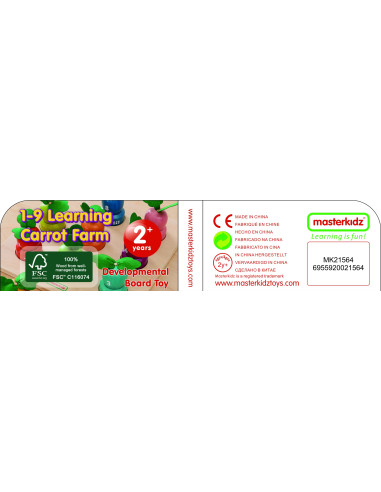 MASTERKIDZ Tablica Edukacyjna Warzywa Nauka Liczb i Kolorów Montessori