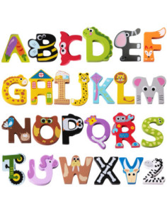 CLASSIC WORLD Wooden Alphabet ZOO Farm Letter Set 25 pcs.