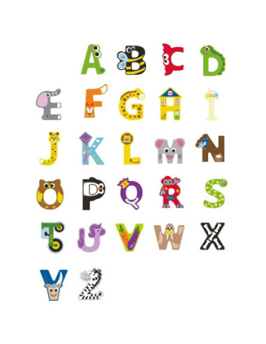 CLASSIC WORLD Drewniany Alfabet Zestaw Literek 26 szt.