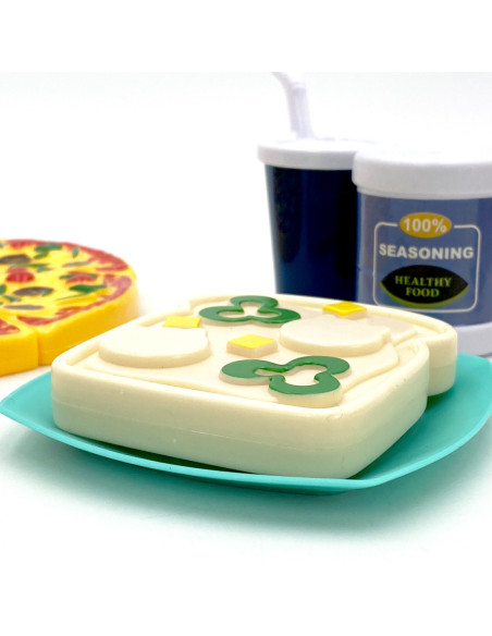 WOOPIE Zestaw do Krojenia Układania Jedzenie Fast Food 36 el.