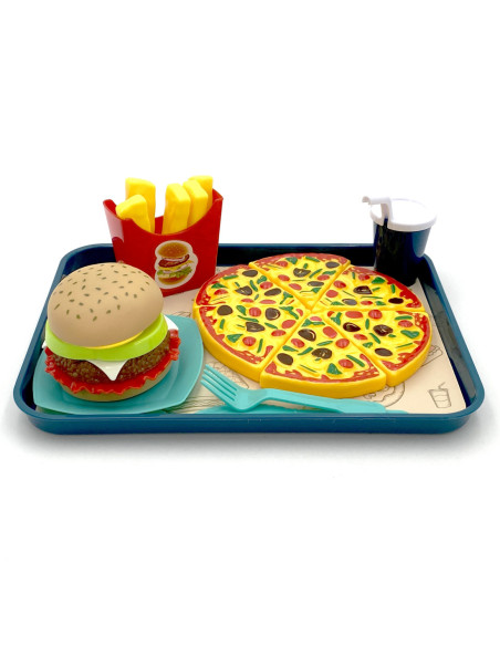 WOOPIE Zestaw do Krojenia Układania Jedzenie Fast Food 36 el.