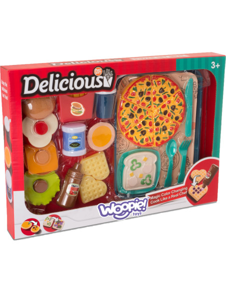 WOOPIE Zestaw do Krojenia Układania Jedzenie Fast Food 36 el.