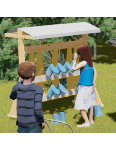 CLASSIC WORLD EDU Drewniany Wieszak Ogrodowy XXL