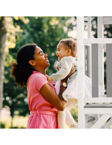AXI Drewniany Plac Zabaw 4w1 Huśtawka Zjeżdżalnia Domek Ogrodowy Piaskownica XXL