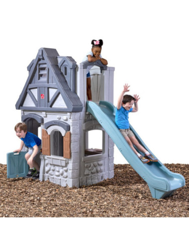 STEP2 Plac zabaw 2w1 Zjeżdżalnia Domek Ogrodowy Enchanting Adventures 2-Story