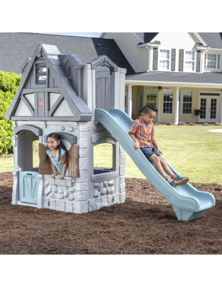 STEP2 Plac zabaw 2w1 Zjeżdżalnia Domek Ogrodowy Enchanting Adventures 2-Story