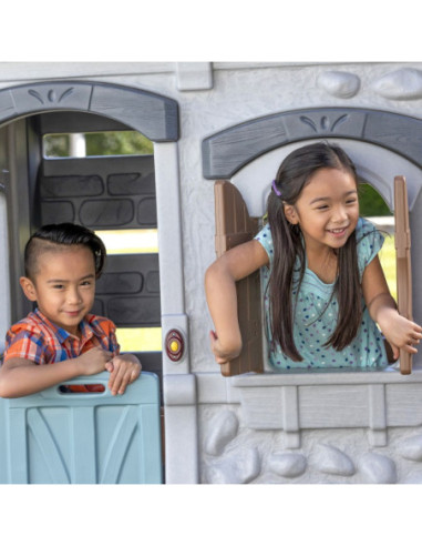 STEP2 Plac zabaw 2w1 Zjeżdżalnia Domek Ogrodowy Enchanting Adventures 2-Story