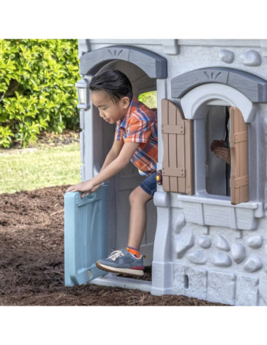 STEP2 Plac zabaw 2w1 Zjeżdżalnia Domek Ogrodowy Enchanting Adventures 2-Story