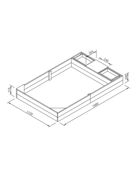 AXI Duża Piaskownica z Pojemnikami Siedziskiem i Przykryciem