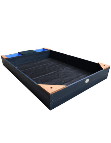 AXI Duża Piaskownica z Pojemnikami Siedziskiem i Przykryciem