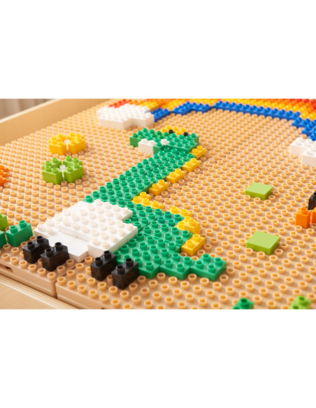 MASTERKIDZ Drewniany Stół Edukacyjny + AKCESORIA STEM WALL + 359 el.