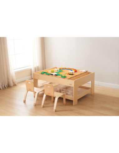 MASTERKIDZ Drewniany Stół Edukacyjny + AKCESORIA STEM WALL + 359 el.