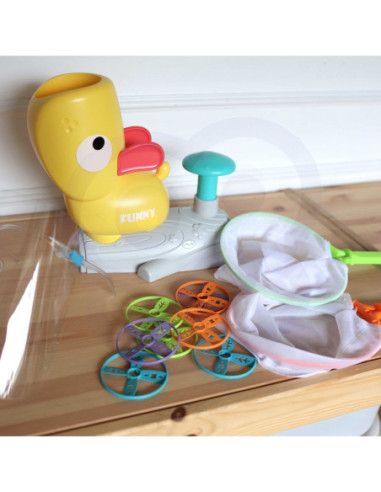 WOOPIE Gra Zręcznościowa Złap Frisbee Wyrzutnia Dysków