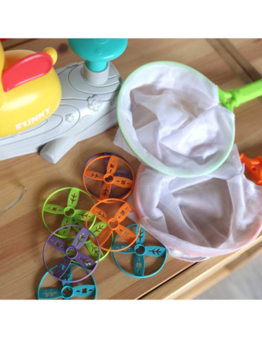 WOOPIE Gra Zręcznościowa Złap Frisbee Wyrzutnia Dysków