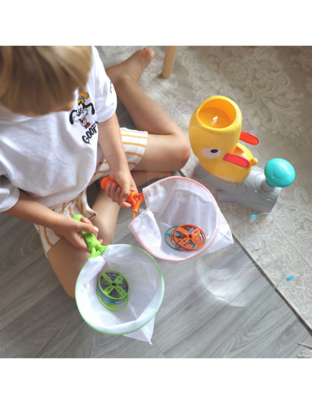 WOOPIE Gra Zręcznościowa Złap Frisbee Wyrzutnia Dysków