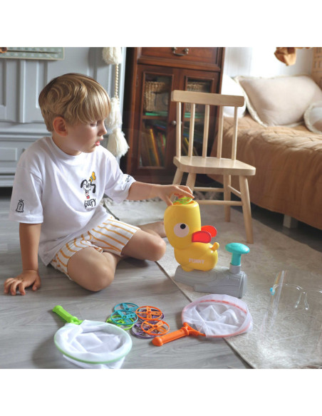 WOOPIE Gra Zręcznościowa Złap Frisbee Wyrzutnia Dysków