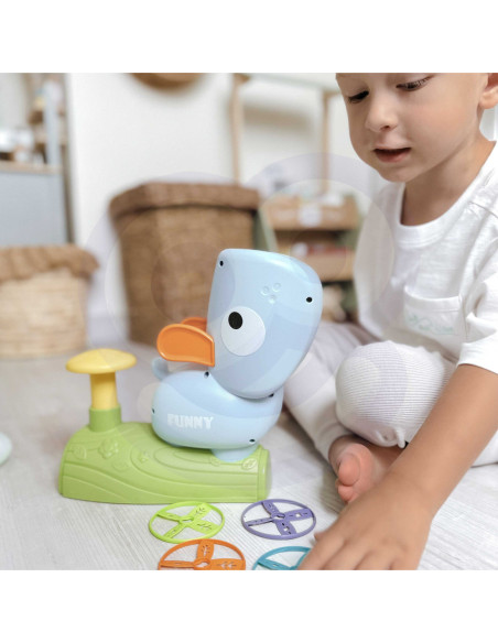 WOOPIE Gra Zręcznościowa Złap Frisbee Wyrzutnia Dysków