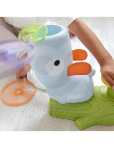 WOOPIE Gra Zręcznościowa Złap Frisbee Wyrzutnia Dysków