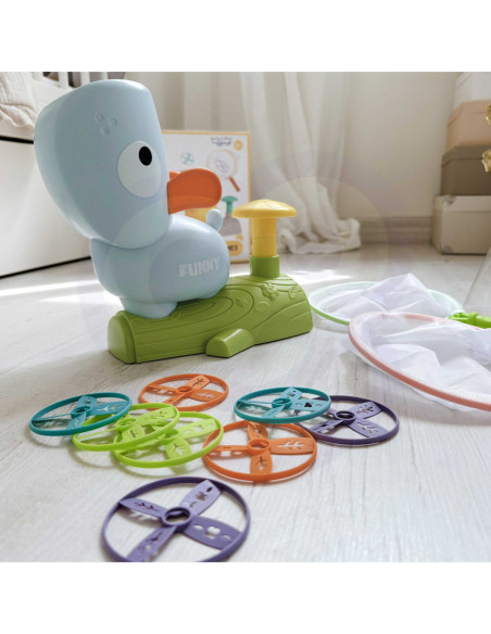 WOOPIE Gra Zręcznościowa Złap Frisbee Wyrzutnia Dysków