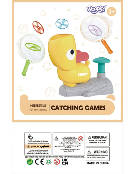 WOOPIE Gra Zręcznościowa Złap Frisbee Wyrzutnia Dysków