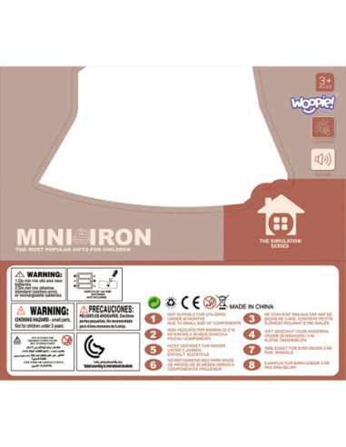 WOOPIE Żelazko ze Spryskiwaczem Światłem i Dźwiękiem dla Dzieci