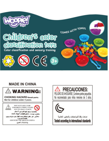 WOOPIE Gra Edukacyjna Sorter Kolorów Morska Kraina 64 el.