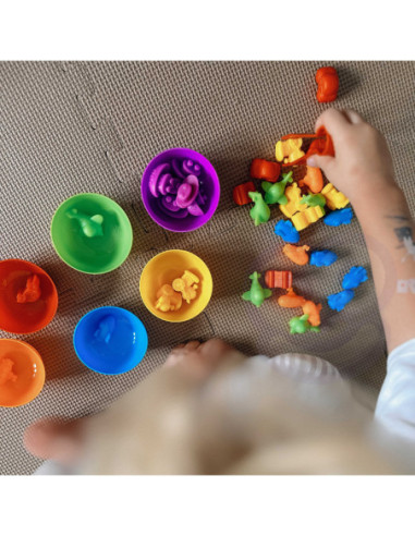 WOOPIE Gra Edukacyjna Sorter Kolorów Pojazdy 44 el.