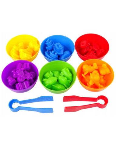 WOOPIE Gra Edukacyjna Sorter Kolorów Pojazdy 44 el.