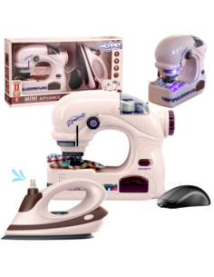 WOOPIE 2-in-1 Set of Small Household Appliances: Sewing Machine with Iron and Sprayer