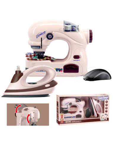 WOOPIE Zestaw 2w1 Małe AGD Maszyna do Szycia z Żelazkiem ze Spryskiwaczem