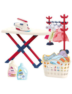 WOOPIE Zestaw XXL Deska do Prasowania z Żelazkiem Wieszakiem Koszem na Prani i Ubraniami 14 el.