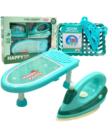 WOOPIE Zestaw do Prasowania 2w1 Deska Żelazko + Kosz na Pranie 6 el.