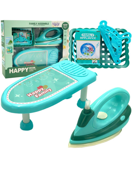 WOOPIE Zestaw do Prasowania 2w1 Deska Żelazko + Kosz na Pranie 6 el.