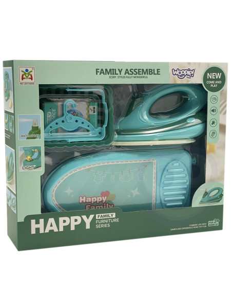 WOOPIE Zestaw do Prasowania 2w1 Deska Żelazko + Kosz na Pranie 6 el.