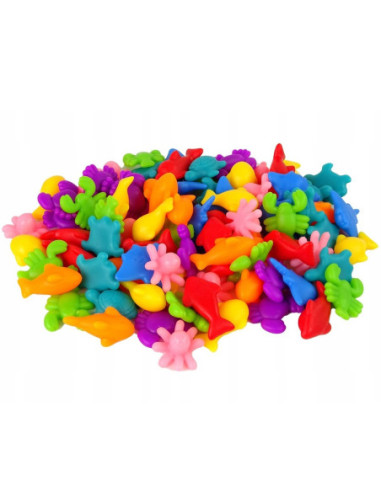 WOOPIE Zestaw Edukacyjny Nauka Liczenia Sortowanie Kolorów Morska Kraina 111 el.