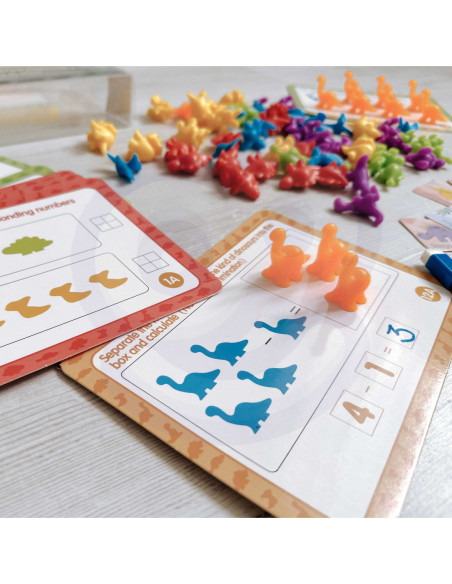 WOOPIE Zestaw Edukacyjny Nauka Liczenia Sortowanie Dinozaury 95 el.