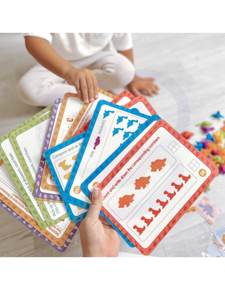 WOOPIE Zestaw Edukacyjny Nauka Liczenia Sortowanie Dinozaury 95 el.