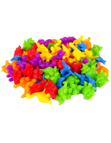 WOOPIE Zestaw Edukacyjny Nauka Liczenia Sortowanie Dinozaury 95 el.