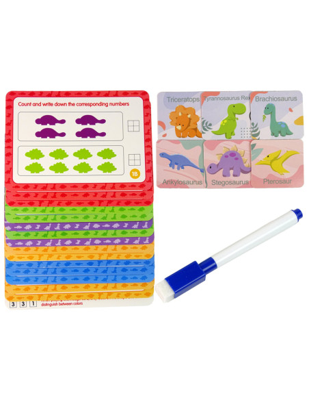 WOOPIE Zestaw Edukacyjny Nauka Liczenia Sortowanie Dinozaury 95 el.